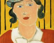 亨利 马蒂斯 : 戴玫瑰花帽子的女人